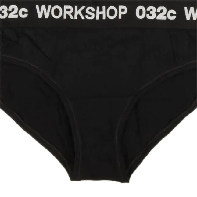 032C Black Classic Text Briefs