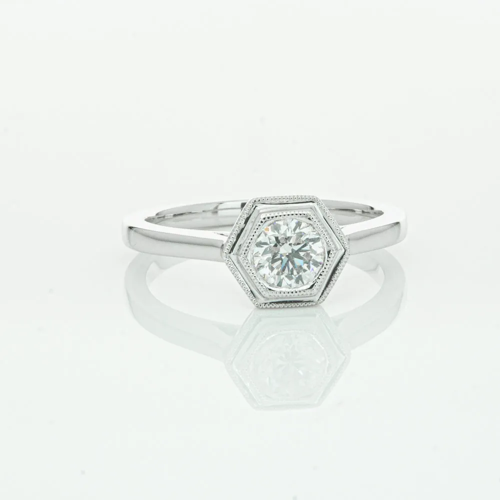 18ct White Gold .51ct Diamond Windsor Ring