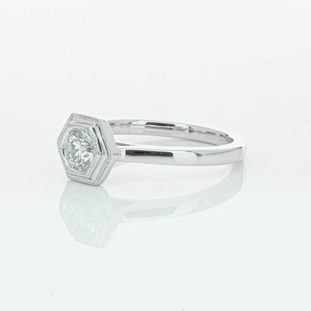 18ct White Gold .51ct Diamond Windsor Ring