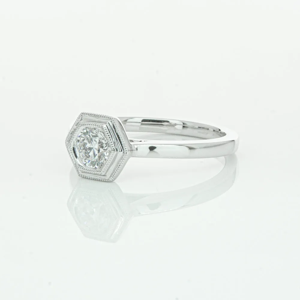 18ct White Gold .51ct Diamond Windsor Ring