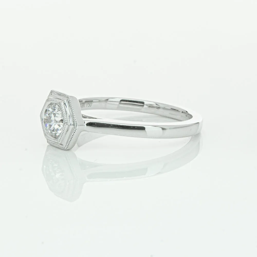 18ct White Gold .51ct Diamond Windsor Ring