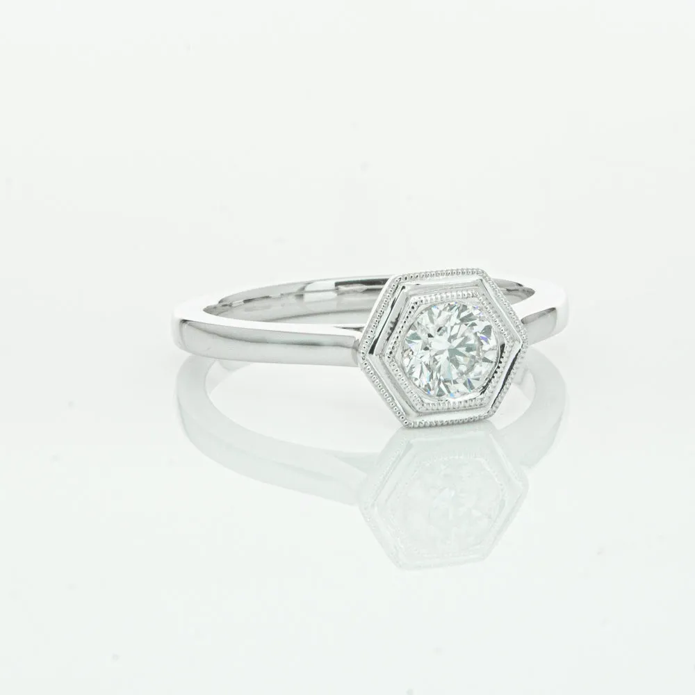 18ct White Gold .51ct Diamond Windsor Ring