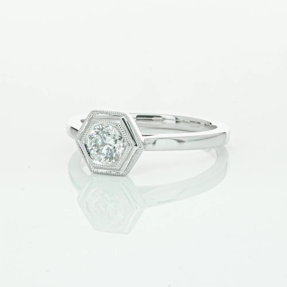 18ct White Gold .51ct Diamond Windsor Ring