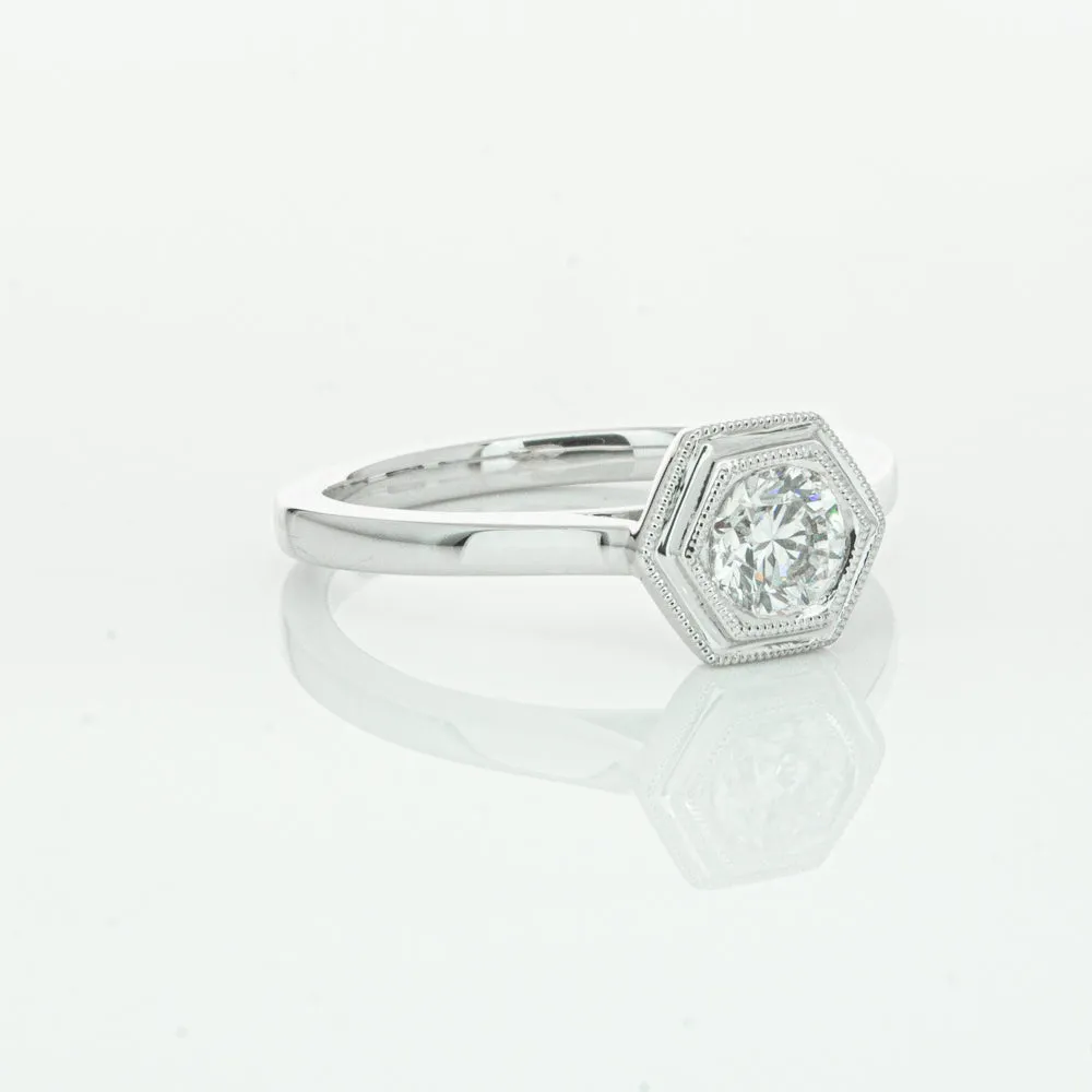 18ct White Gold .51ct Diamond Windsor Ring