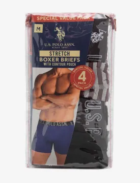 4PK STRETCH BOXER BRIEFS