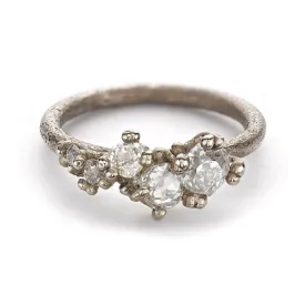 Antique Diamond Tapering Cluster Ring