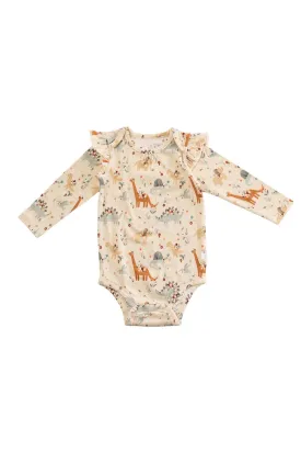 Baby Dinomite Ruffle Long Sleeve Bodysuit