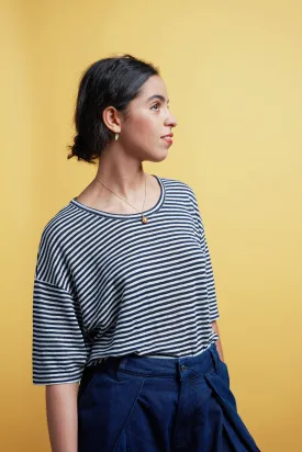 billie tee fine stripe <br> by Kings Of Indigo