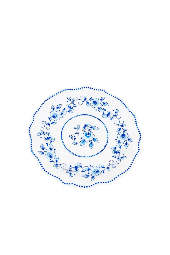 Blue Floral Melamine Plate