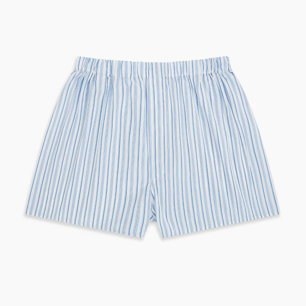 Blue Multi Stripe Godfrey Boxer Shorts