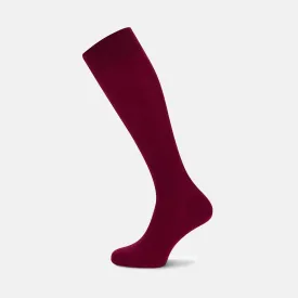 Bordeaux Long Merino Wool Socks