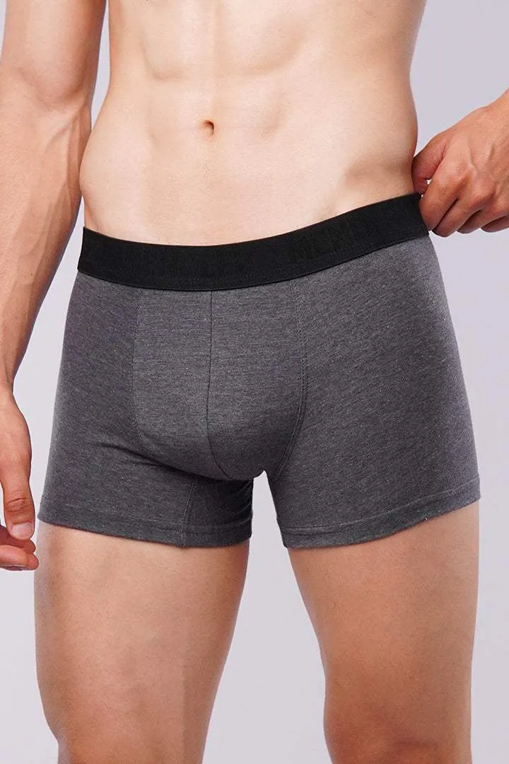 Boxer Trunk - Black, Navy Blue & Charcoal Grey Pack Of 3