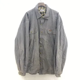 Carhartt Logo Snapped Vintage Gray Over Shirt Jacket Size 2XL