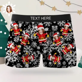 Christmas Men's Boxer Briefs Custom Briefs Gift for Him Funny Christmas Boxers