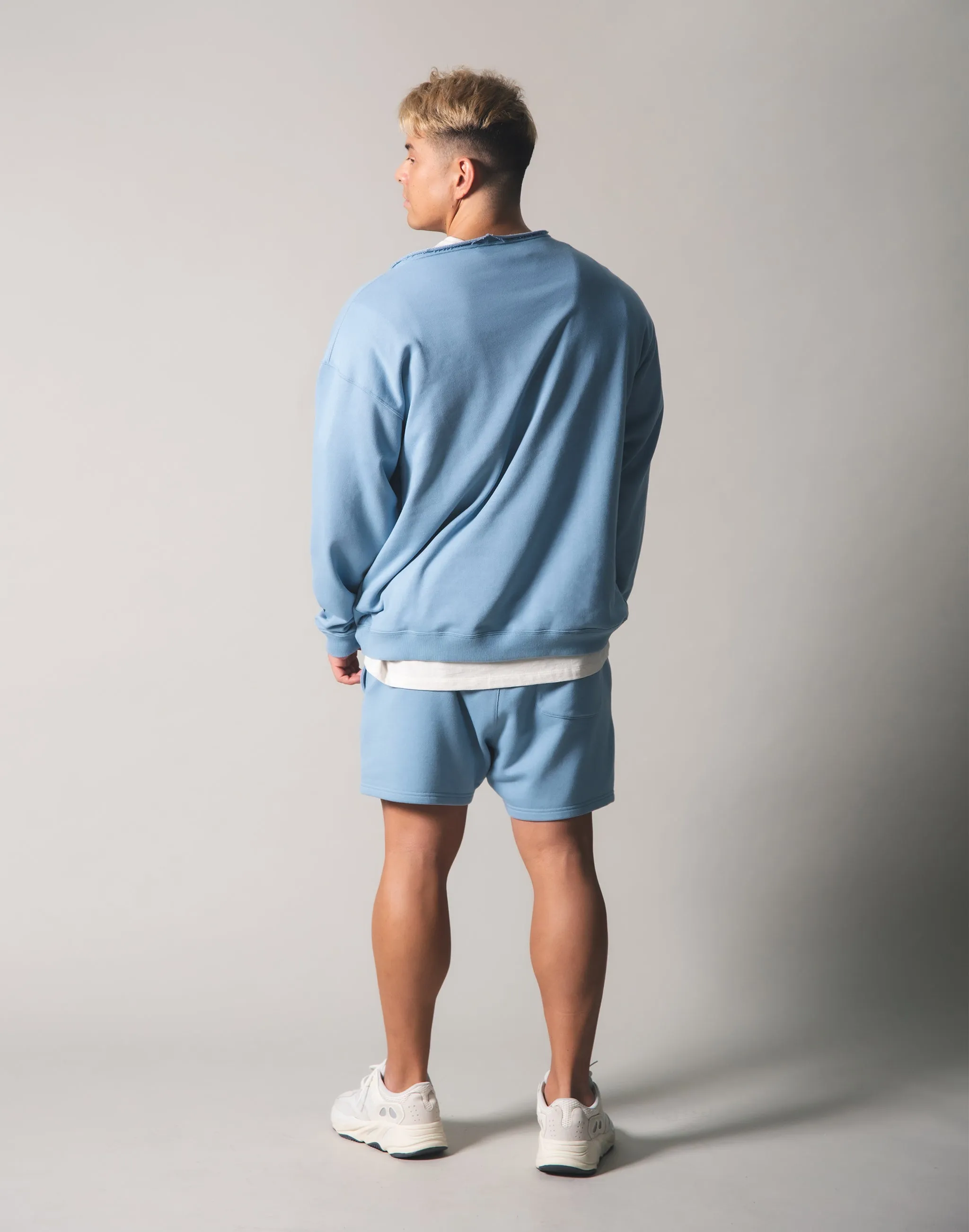 Cut off Sweat Pullover - L.Blue