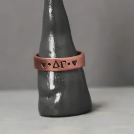 Delta Gamma Thin Copper Ring