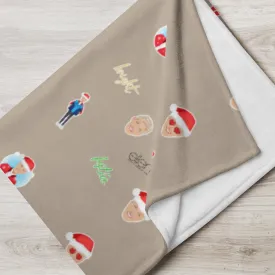 Ellen Holiday Emoji Throw Blanket