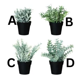 Faux Herbs in Plastic Pots, 4 Styles