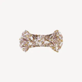 large bow elastic headband | pink ditsy floral | lenzing modal