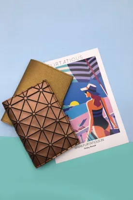 Leaving On A Jet Plane Passport Cover - Cubic Gold