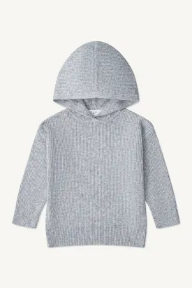 Mini Wool Knit Sweater Hoodie - Heather Grey (Kids)