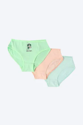 Pack of 3 Girly Brief Panties