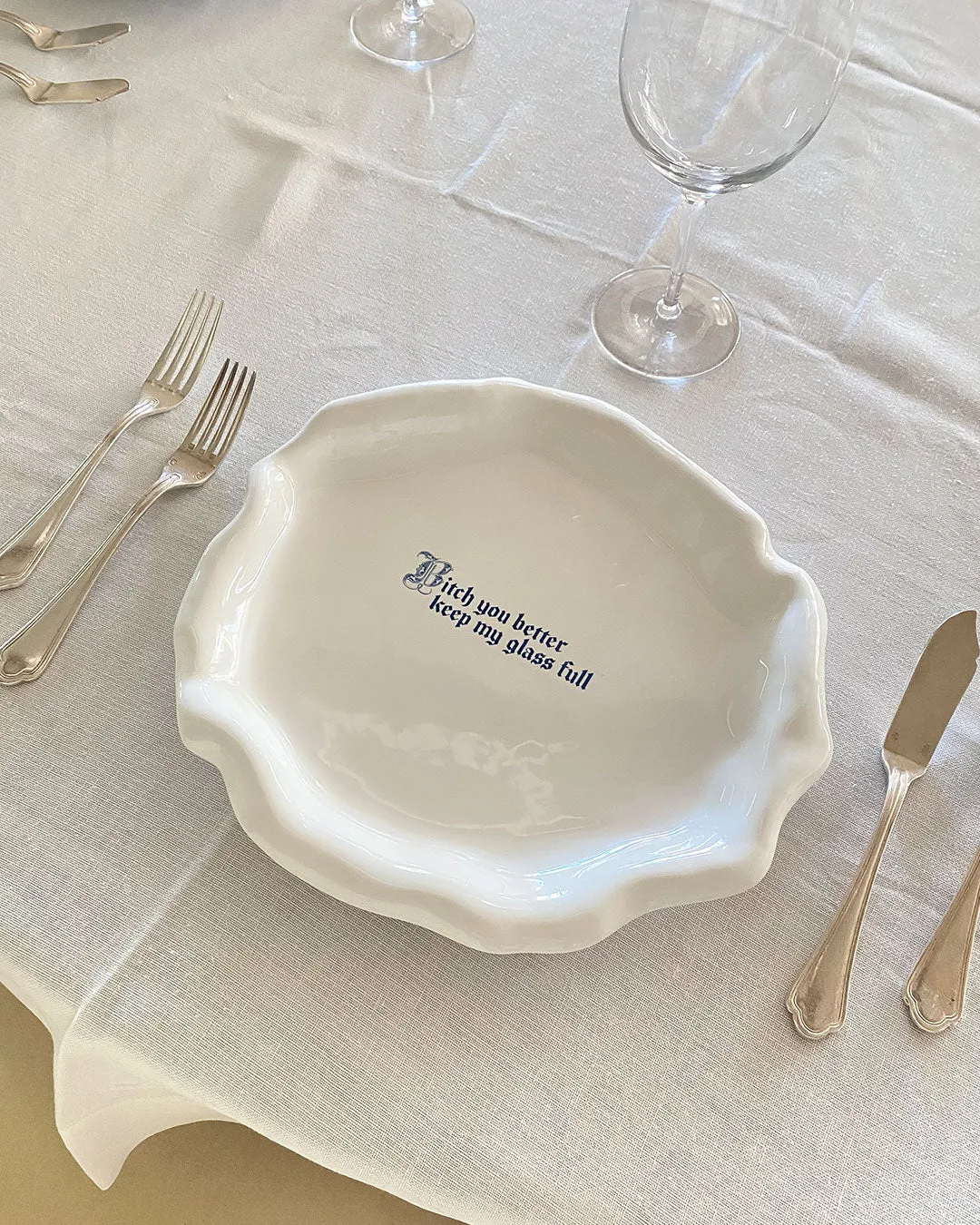 "Eat slow and fuck hard" Explicit Dinner Plate