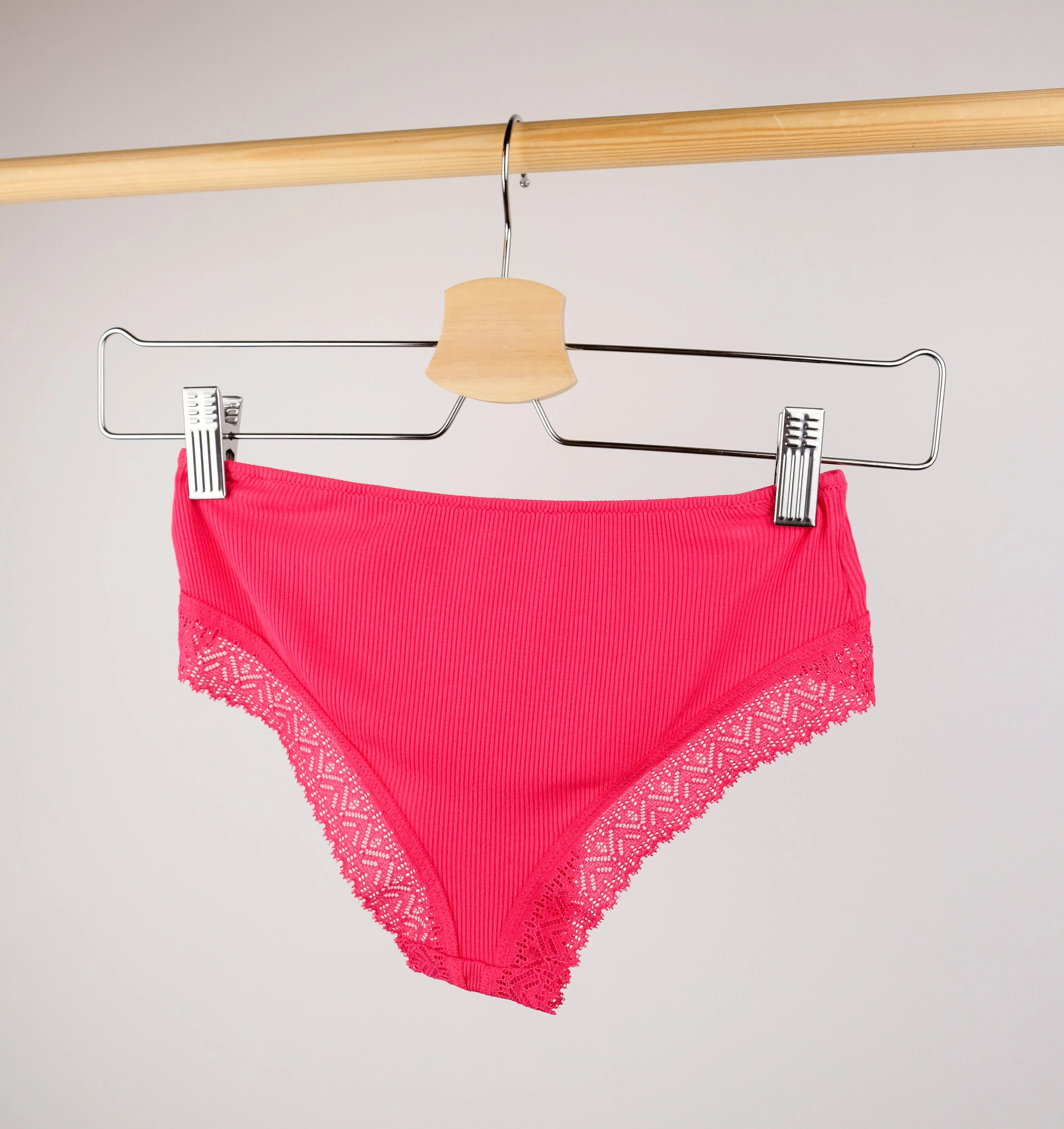 Ribbed modal & cotton shorty [Fuchsia]